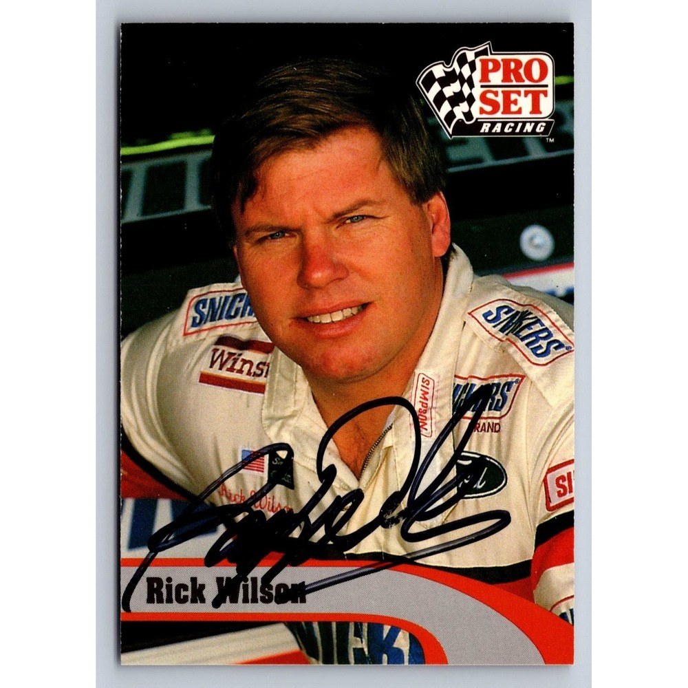 1992 Pro Set Racing Rick Wilson Autograph Trading Card NASCAR No 75 Signed